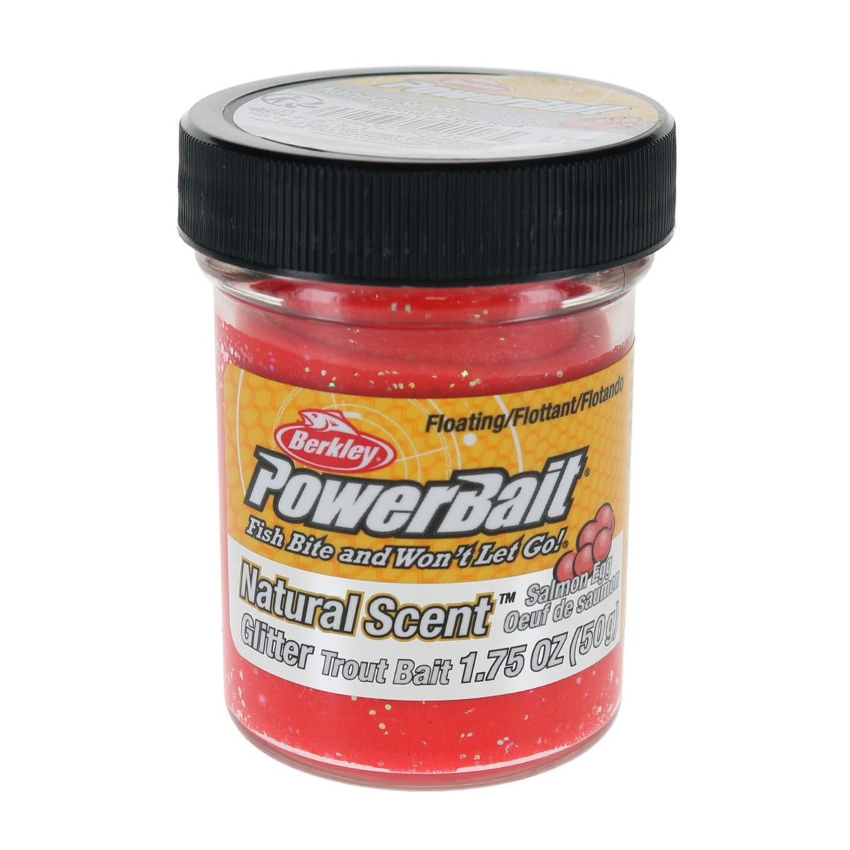 Berkley PowerBait Natural Scent Glitter Salmon Egg Trout Bait 1.75oz Jar