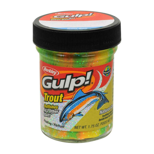 Berkley Gulp Trout Dough Rainbow Candy Natural Garlic Scent 1.75 Oz Jar-Berkley-Awesome Adventures Colorado