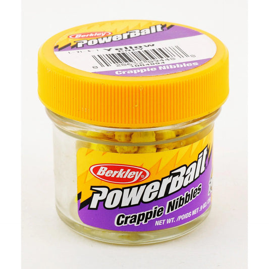 Berkley PowerBait Biodegradable Crappie Nibbles Yellow Artificial Bait .9oz Jar-Berkley-Awesome Adventures Colorado