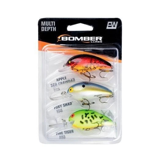 Bomber Model A 3-Piece Crankbait Variety Pack Bass & Walleye Fishing Hard Lures-Bomber-Awesome Adventures Colorado