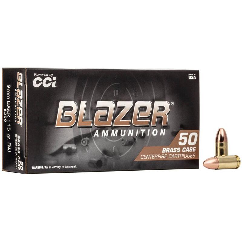 CCI Blazer 9mm Luger FMJ Ammunition 50 round box-CCI-Awesome Adventures Colorado