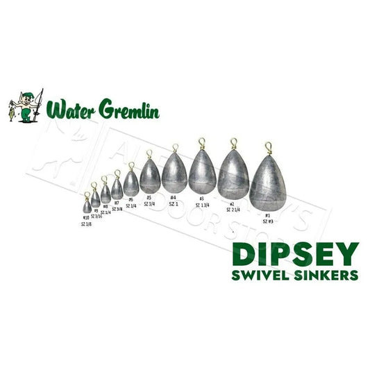 Dipsey Swivel Bass Casting 3/8 ounce Fishing Sinker 5pk. Water Gremlin Brand-Water Gremlin-Awesome Adventures Colorado