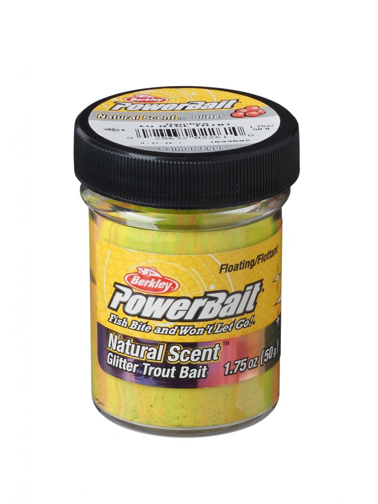 Berkley PowerBait Natural Scent Glitter Salmon Egg Trout Bait 1.75oz Jar