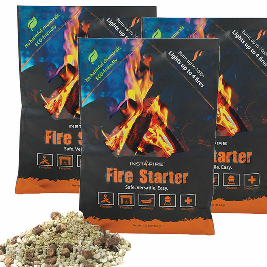 Stansport 90-02533 Insta Fire Charcoal Starter Pouch Package Of 3